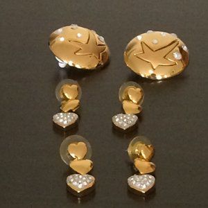 Clip-On Gold Color Earings